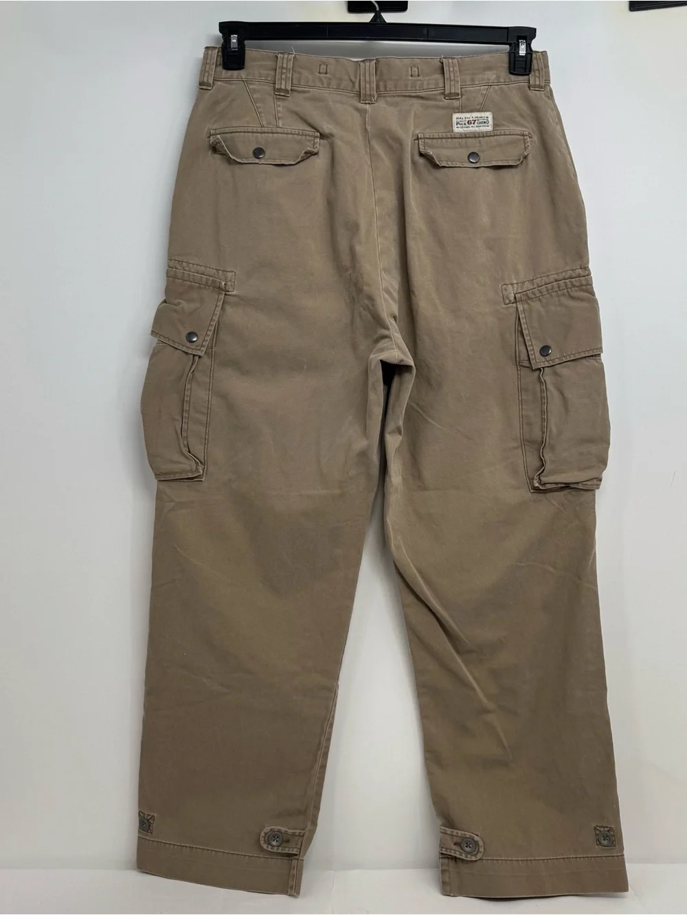 Ralph Lauren Polo Chino 67 Rare Cargo Pants 35x30 Vintage Rare Pockets 1990's